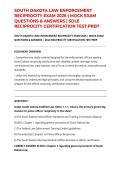 SOUTH DAKOTA LAW ENFORCEMENT RECIPROCITY EXAM 2026 &vert; MOCK EXAM QUESTIONS & ANSWERS &vert; SDLE RECIPROCITY CERTIFICATION TEST PREP