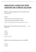 UNION PACIFIC CONDUCTOR TESTED&NewLine;QUESTIONS AND COMPLETE SOLUTIONS&NewLine;