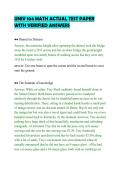 UNIV 104 MATH ACTUAL TEST PAPER&NewLine;WITH VERIFIED ANSWERS