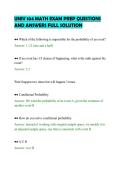 UNIV 104 MATH EXAM PREP QUESTIONS&NewLine;AND ANSWERS FULL SOLUTION