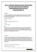 API 577 WELDING INSPECTION AND METALLURGY &vert;ACTUAL QUESTIONS AND VERIFIED ANSWERS&vert;BRAND NEW 2026-2027 UPDATE&vert;GRADED A&plus;