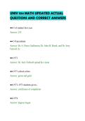 UNIV 104 MATH UPDATED ACTUAL&NewLine;QUESTIONS AND CORRECT ANSWERS