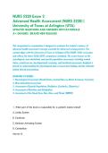 NURS 5220 Exam 2 -&NewLine;Advanced Health Assessment &lpar;NURS 5220&rpar;&vert;&NewLine;University of Texas at Arlington &lpar;UTA&rpar; &vert;&NewLine;UPDATED QUESTIONS AND ANSWERS WITH RATIONALE &vert;&NewLine;A&plus; GRADED&vert; BRAND NEW RELEASE&excl;&NewLine;