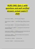 NURS 5461 Quiz 1 edit exam&NewLine;with questions and well&NewLine;verified answers actual&NewLine;exam&excl;&excl;&excl; 2026