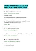 UPTP COMPREHENSIVE EXAM STUDY&NewLine;GUIDE WITH COMPLETE SOLUTIONS