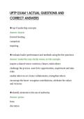 UPTP EXAM 1 ACTUAL QUESTIONS AND&NewLine;CORRECT ANSWERS