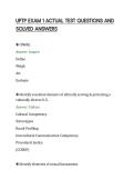UPTP EXAM 1 ACTUAL TEST QUESTIONS AND&NewLine;SOLVED ANSWERS