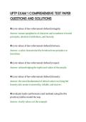 UPTP EXAM 1 COMPREHENSIVE TEST PAPER&NewLine;QUESTIONS AND SOLUTIONS