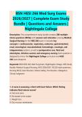 BSN HESI 266 Med Surg Exams &NewLine;2026&sol;2027 &vert; Complete Exam Study &NewLine;Bundle &vert; Questions and Answers &vert; &NewLine;Nightingale College 