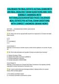 COLORADO PSI REAL ESTATE ACTUAL EXAM WITH 200 REAL 2026&sol;2027 EXAM QUESTIONS AND 100&percnt; CORRECT ANSWERS WITH RATIONALES&lpar;GUARANTEED PASS&rpar; COLORADO REAL ESTATE PSI ACTUAL EXAM QUESTIONS WITH CORRECT ANSWERS &lpar;BRAND NEW&excl;&excl;&rpar;