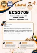 ECS3709 Assignment 3 &lpar;COMPLETE ANSWERS&rpar; 2026 - DUE September 2026