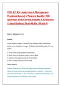 ATI RN Leadership & Management Proctored Exam 2023 &vert; Practice Questions with Answers & Detailed Rationales &vert; 5-Version Study Guide