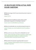 US HEALTHCARE SYSTEM ACTUAL PAPER&NewLine;SOLVED QUESTIONS&NewLine;