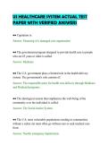 US HEALTHCARE SYSTEM ACTUAL TEST&NewLine;PAPER WITH VERIFIED ANSWERS