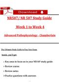 NR 507 Advanced Pathophysiology Study Guide&colon; Hypersensitivity&comma; Anemia&comma; Heart Failure&comma; and Pulmonary Disorders&NewLine;&NewLine;