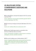 US HEALTHCARE SYSTEM&NewLine;COMPREHENSIVE QUESTIONS AND&NewLine;SOLUTIONS