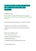 US HEALTHCARE SYSTEM EXAMINATION&NewLine;TEST COMPLETE QUESTIONS AND&NewLine;SOLUTIONS&NewLine;