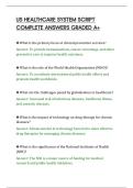 US HEALTHCARE SYSTEM TESTED&NewLine;QUESTIONS AND COMPLETE SOLUTIONS