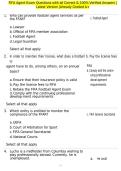 FIFA Agent Exam Questions with all Correct & 100&percnt; Verified Answers &vert;Latest Version &vert;Already Graded A&plus;