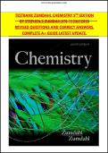 Test Bank for Zumdahl Chemistry 1 &lpar;9th Edition&rpar; - Graded A&plus; Comprehensive Exam Prep