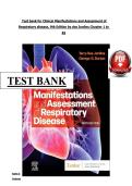  Test bank for Clinical Manifestations and Assessment of &NewLine;Respiratory disease&comma; 9th Edition by des Jardins Chapter 1 to &NewLine;45 &NewLine;