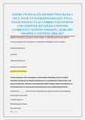 PATHO 370 FINAL EXAM PREP TEST BANK 2 &NewLine;&sol;WCU PATH 370 PATHOPHYSIOLOGY FINAL &NewLine;EXAM WITH ACTUAL CORRECT QUESTIONS &NewLine;AND VERIFIED DETAILED ANSWERS&vert; &NewLine;CURRENTLY TESTING VERSION &vert; ALREADY &NewLine;GRADED A&plus;&vert;NEWEST &vert;2026-2027 