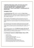 CERTIFIED PEDIATRIC NURSE &lpar;CPN&rpar; PRACTICE TEST &NewLine;ACTUAL EXAM &lbrack;QUESTION 1- 200&rsqb; AND ANSWERS &NewLine;UPDATED 2026&sol;2027&vert; 100&percnt; VERIFIED&vert;DETAILED &NewLine;RATIONALES &ndash;PASS GUARANTEED A&plus; GRADED &vert;INSTANT &NewLine;DOWNLOAD 