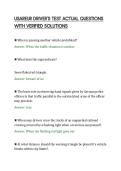USAREUR DRIVER'S TEST ACTUAL QUESTIONS&NewLine;WITH VERIFIED SOLUTIONS&NewLine;