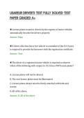 USAREUR DRIVER'S TEST FULLY SOLVED TEST&NewLine;PAPER GRADED A&plus;