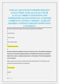 NURS 611 ADVANCED PATHOPHYSIOLOGY &NewLine;EXAM 4 PREP &sol;NURS 611 EXAM 4 WITH &NewLine;ACTUAL CORRECT QUESTIONS AND &NewLine;VERIFIED DETAILED RATIONALE ANSWERS&vert; &NewLine;CURRENTLY TESTING VERSION &vert; ALREADY &NewLine;GRADED A&plus;&vert;NEWEST &vert;2026-2027&vert;MARYVILLE &NewLine;UNIVERSITY 