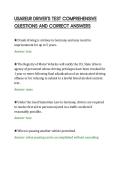 USAREUR DRIVER'S TEST COMPREHENSIVE&NewLine;QUESTIONS AND CORRECT ANSWERS&NewLine;