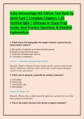 Kuby Immunology 8th Edition Test Bank by Jenni Punt &vert; Complete Chapters 1-20 Verified Q&A &vert; Ultimate A&plus; Exam Prep Guide&comma; Real Practice Questions & Detailed Explanations