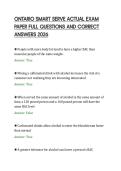 ONTARIO SMART SERVE ACTUAL EXAM&NewLine;PAPER FULL QUESTIONS AND CORRECT&NewLine;ANSWERS 2026&NewLine;