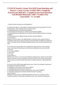 CLASS D Security License Test 2026 Exam Questions and Answers &vert; Latest Version Verified 100&percnt; Completely Actual Exam 2026&sol;2027 &vert; Complete Exam-Style Questions with Detailed Rationales &vert; 100&percnt; Verified &vert; Pass Guaranteed &ndash; A&plus; Graded