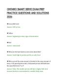 ONTARIO SMART SERVE EXAM PREP&NewLine;PRACTICE QUESTIONS AND SOLUTIONS&NewLine;2026&NewLine;