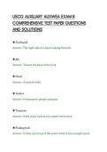 USCG AUXILIARY AUXWEA EXAM B&NewLine;COMPREHENSIVE TEST PAPER QUESTIONS&NewLine;AND SOLUTIONS
