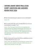 ONTARIO SMART SERVE FINAL EXAM&NewLine;SCRIPT QUESTIONS AND ANSWERS&NewLine;REVIEW PACK 2026&NewLine;