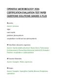 OPENSTAX MICROBIOLOGY 2026&NewLine;CERTIFICATION EVALUATION TEST PAPER&NewLine;QUESTIONS SOLUTIONS GRADED A PLUS&NewLine;
