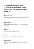 OPENSTAX MICROBIOLOGY 2026&NewLine;COMPREHENSIVE ASSESSMENT SCRIPT&NewLine;SOLVED QUESTIONS ANSWERS UPDATED&NewLine;REVIEW SET&NewLine;