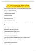 NSG 304 Pharmacology Midterm Exam&NewLine;Questions with Verified Correct Answers