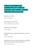 OPENSTAX MICROBIOLOGY&NewLine;EXAMINATION TEST COMPLETE&NewLine;QUESTIONS AND CORRECT ANSWERS&NewLine;CERTIFICATION EVALUATION