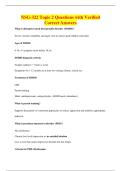 NSG-322 Topic 2 Questions with Verified&NewLine;Correct Answers