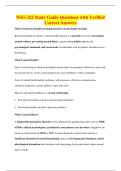 NSG-322 Study Guide Questions with Verified&NewLine;Correct Answers