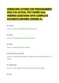 OPERATING SYSTEMS FOR PROGRAMMERS&NewLine;WGU C191 ACTUAL TEST PAPER 2026&NewLine;VERIFIED QUESTIONS WITH COMPLETE&NewLine;ACCURATE ANSWERS GRADED A&plus;