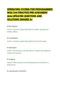 OPERATING SYSTEMS FOR PROGRAMMERS&NewLine;WGU C191 PRACTICE PRE ASSESSMENT&NewLine;2026 UPDATED QUESTIONS AND&NewLine;SOLUTIONS GRADED A&plus;