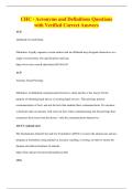 CHC - Acronyms and Definitions Questions&NewLine;with Verified Correct Answers