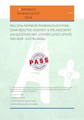 WGU D116 ADVANCED PHARMACOLOGY FINAL &NewLine;EXAM OBJECTIVE ASSEMENT & PRE-ASSESMENT &NewLine;700 QUESTIONS AND ANSWERS LATEST UPDATE &NewLine;THIS YEAR - JUST RELEASED 