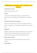 CPHQ Exam 1 Questions with Verified Correct&NewLine;Answers