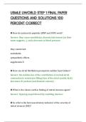 USMLE UWORLD STEP 1 FINAL PAPER&NewLine;QUESTIONS AND SOLUTIONS 100&NewLine;PERCENT CORRECT&NewLine;