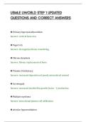 USMLE UWORLD STEP 1 UPDATED&NewLine;QUESTIONS AND CORRECT ANSWERS&NewLine;